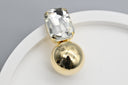 Emerald-Cut Zirconia Stud Earrings