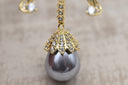 Modern Pearl & Zirconia Starburst Stud Earrings