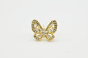 Delicate Butterfly Zirconia Stud Earrings