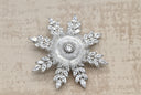Spinnable Snowflake Crystal Brooch