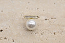 Elegant Pearl & Crystal Bar Stud Earrings