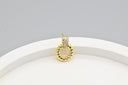 Twisted Gold & Zirconia Stud Earrings