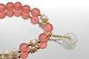 Pearl and Strawberry Quartz Bracelet