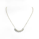 Pearl & Zirconia Crescent Necklace