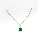 Emerald Charm Pendant Necklace