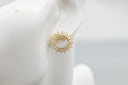 Sunburst Circle Stud Earrings
