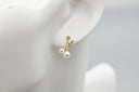 Crystal X Pearl Duo Stud Earrings