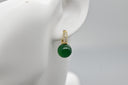 Elegant Green Sphere Drop Earrings