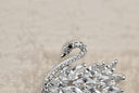 Elegant Crystal Swan Brooch Pin