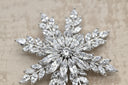 Spinnable Snowflake Crystal Brooch