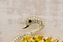 Dainty Rose & Zirconia Stud Earrings