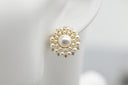 Classic Pearl & Crystal Halo Stud Earrings