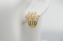 Pearl & Crystal Crown Stud Earrings