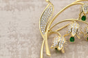 Modern Arc Stud Earrings with Zirconia Accent