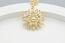 Dazzling Pearl & Zirconia Drop Earrings