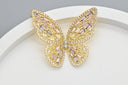 Gold & Zirconia Butterfly Stud Earrings