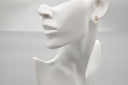 Crystal X Pearl Duo Stud Earrings