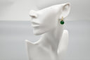 Elegant Green Sphere Drop Earrings