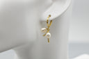 Pearl Drop Hoop Earrings