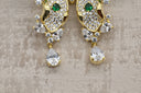 Emerald Butterfly Crystal Brooch