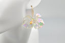 Iridescent Floral Drop Earrings