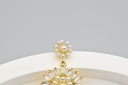 Dazzling Pearl & Zirconia Drop Earrings