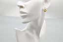 Double Halo Drop Earrings with Crystal Accents