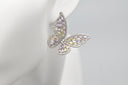 Pastel Crystal Butterfly Earrings