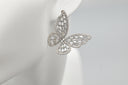 Dazzling Zirconia Butterfly Stud Earrings
