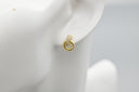 Twisted Gold & Zirconia Stud Earrings
