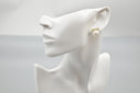 Elegant Pearl & Crystal Bar Stud Earrings
