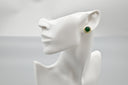 Emerald Glow Stud Earrings