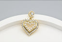 Pearl Heart Drop Earrings
