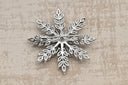 Spinnable Snowflake Crystal Brooch