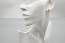 Twisted Gold & Zirconia Stud Earrings