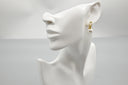 Elegant Pearl Drop Earrings with Crystal Accents