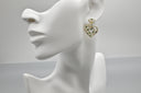 Crystal & Emerald Heart Drop Earrings