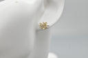 Delicate Butterfly & Pearl Stud Earrings