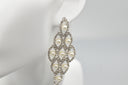 Product Title: Grand Gala Pearl & Crystal Chandelier Earrings