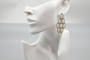 Product Title: Grand Gala Pearl & Crystal Chandelier Earrings
