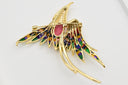 Dazzling Rainbow Wing Stud Earrings