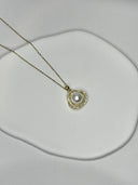Golden Pearl Aura Necklace