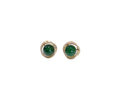 Jade Round Stud Earrings