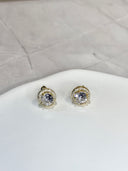 Classic Round Halo Stud Earrings