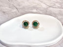 Jade Round Stud Earrings
