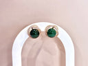 Jade Round Stud Earrings
