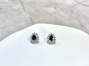 Classic Teardrop Halo Stud Earrings
