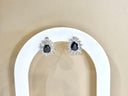 Classic Teardrop Halo Stud Earrings