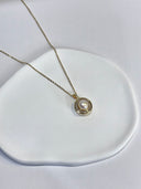 Radiant Pearl Halo Necklace